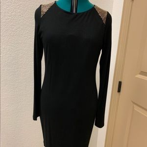 Black knit long sleeve Vince Camuto dress